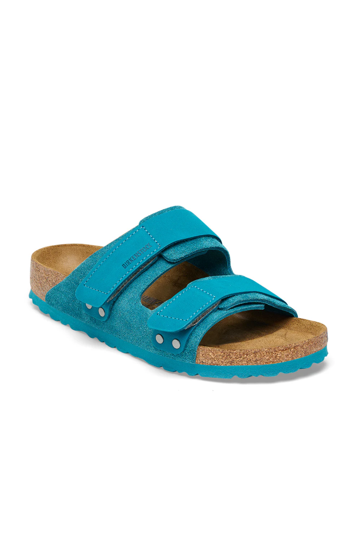 Uji daim en cuir nubuck turquoise foncé étroit