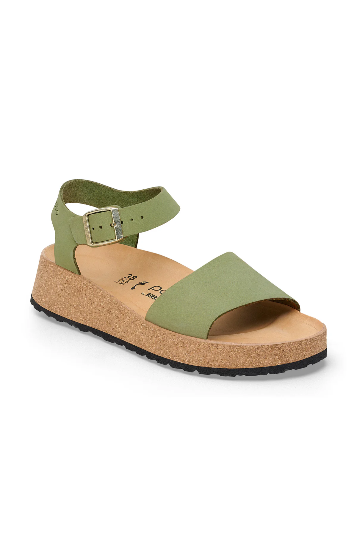 Glenda thé vert nubuck étroite