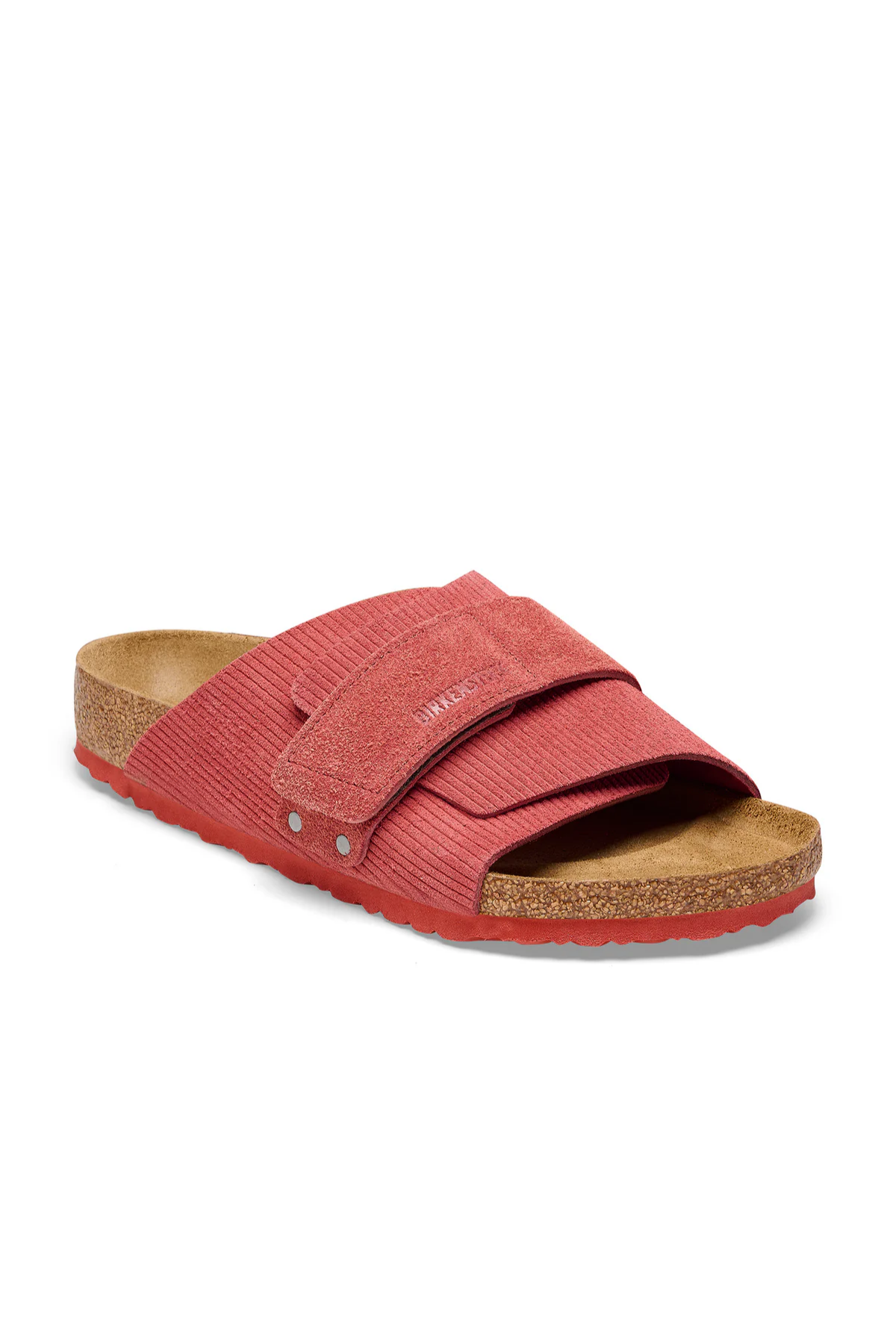 Kyoto Corduroy Sienna Red Embossed Suede Étroit