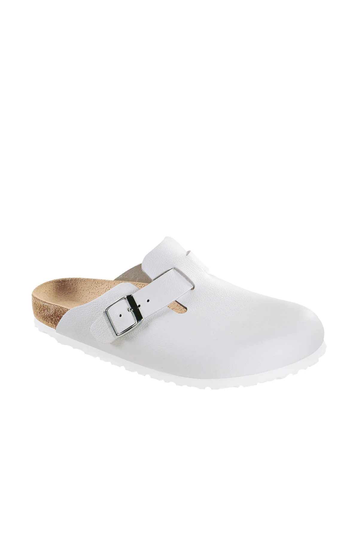 Boston White Cuir Lisse Étroit