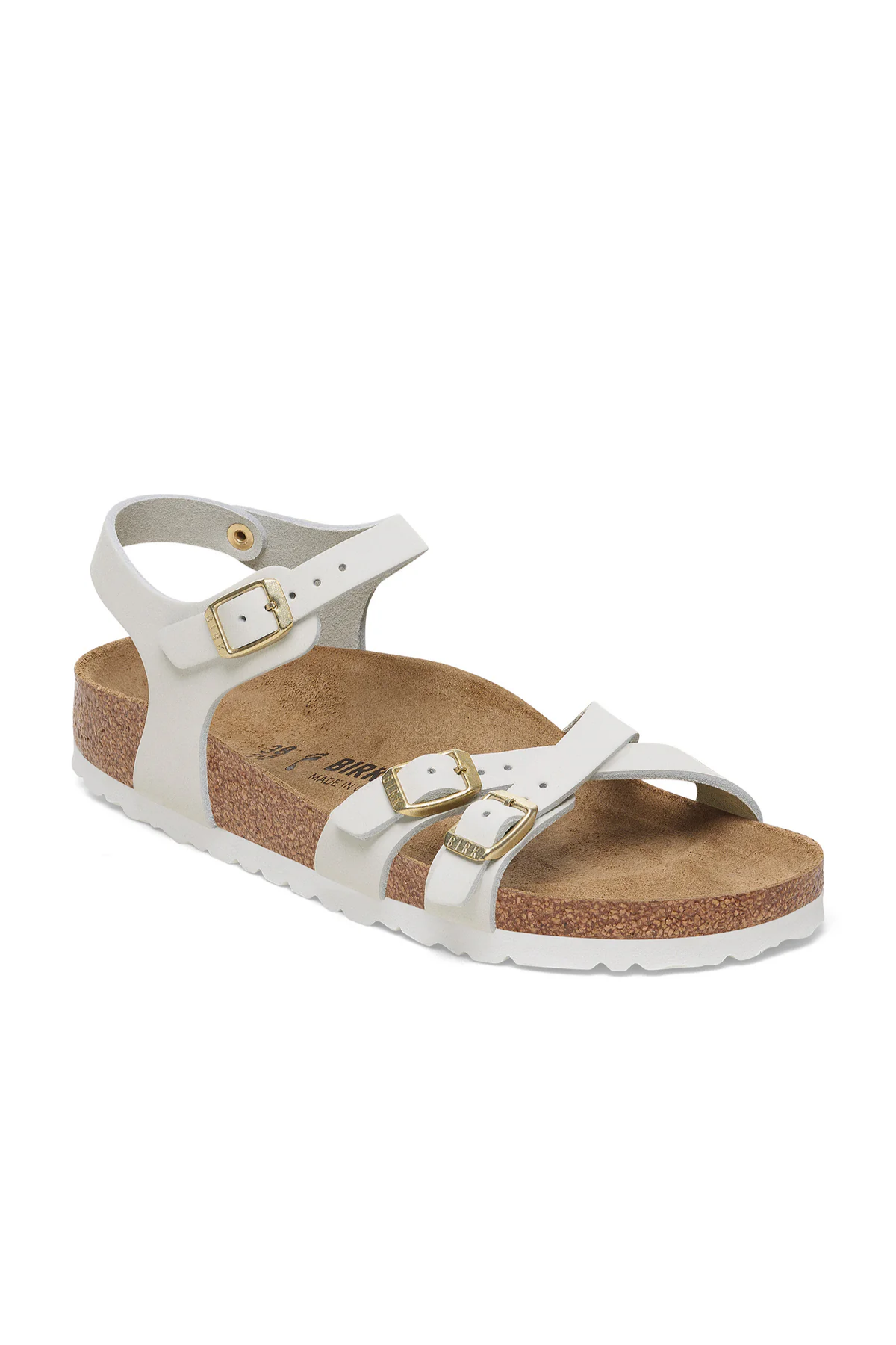 Kumba Antique White Nubuck Leather Narrow