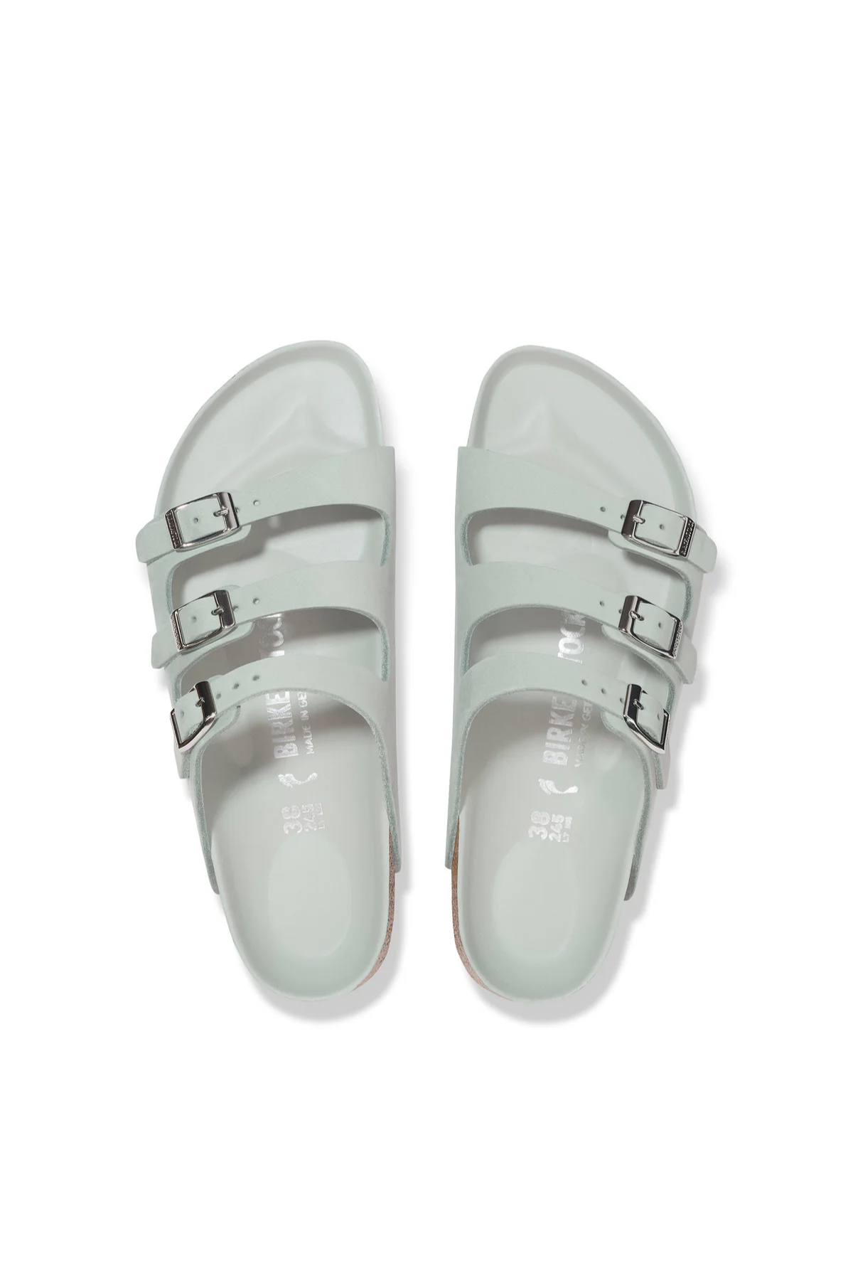 Floride Semi-Exquise en Cuir Nubuck Pur Sauge Étroite