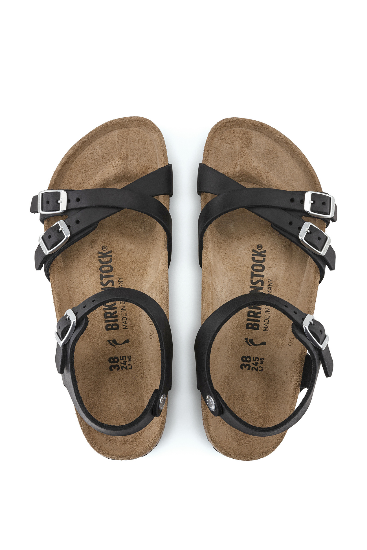 Kumba cuir huilé noir étroit