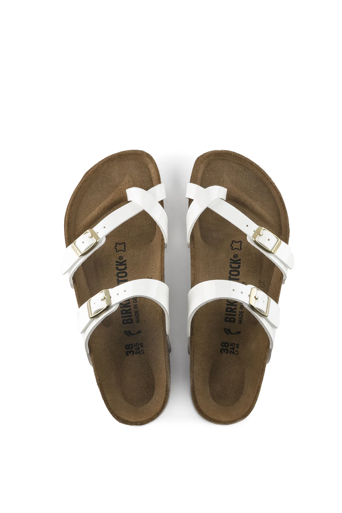 Mayari Patent White Birko-flor Narrow