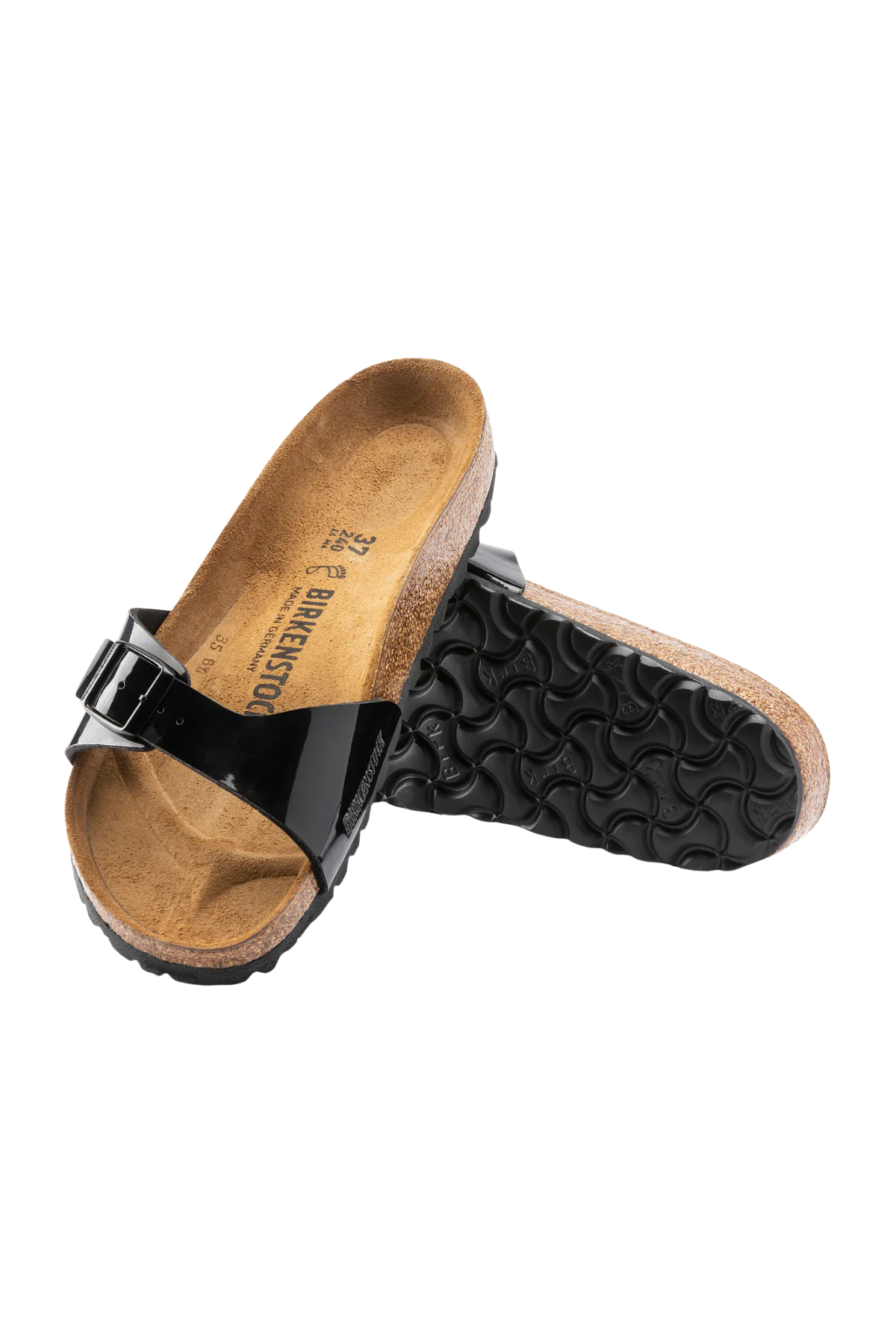Madrid Patent Black Birko-flor Étroit