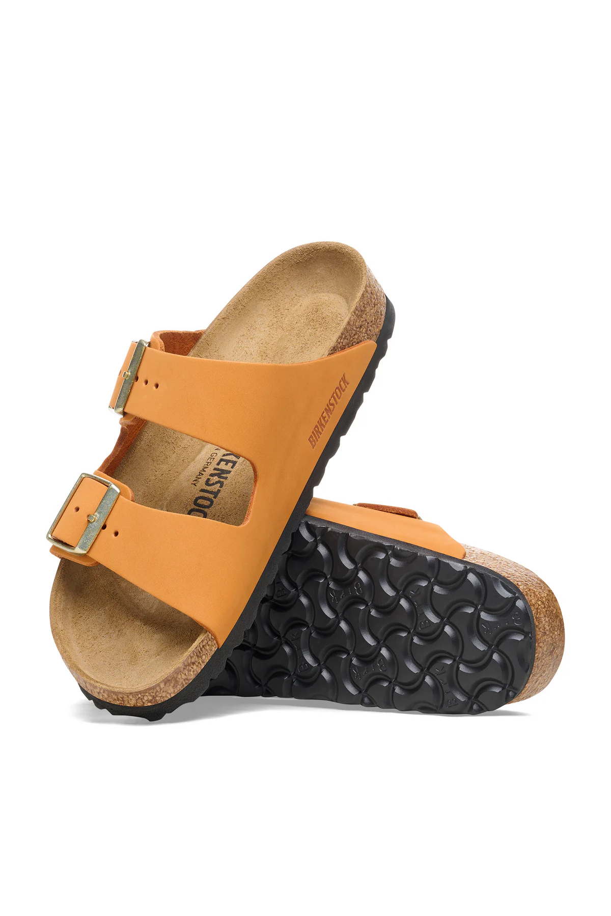 Arizona Cuir Nubuck Orange Brûlé Étroit