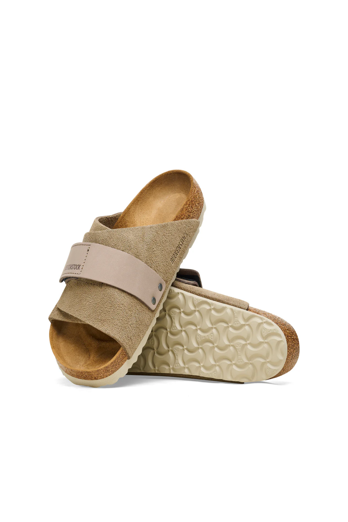 Kyoto Taupe Suède/cuir nubuck Étroit