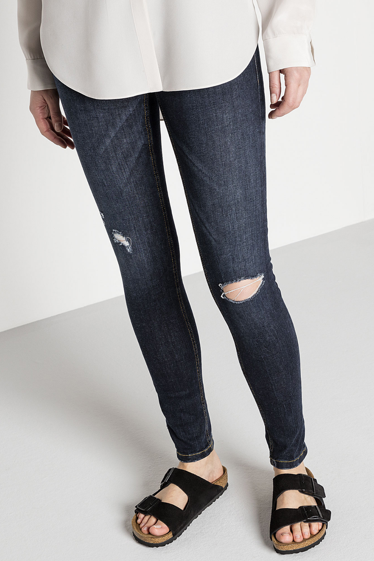 Arizona Sfb Cuir Velours Noir Étroit