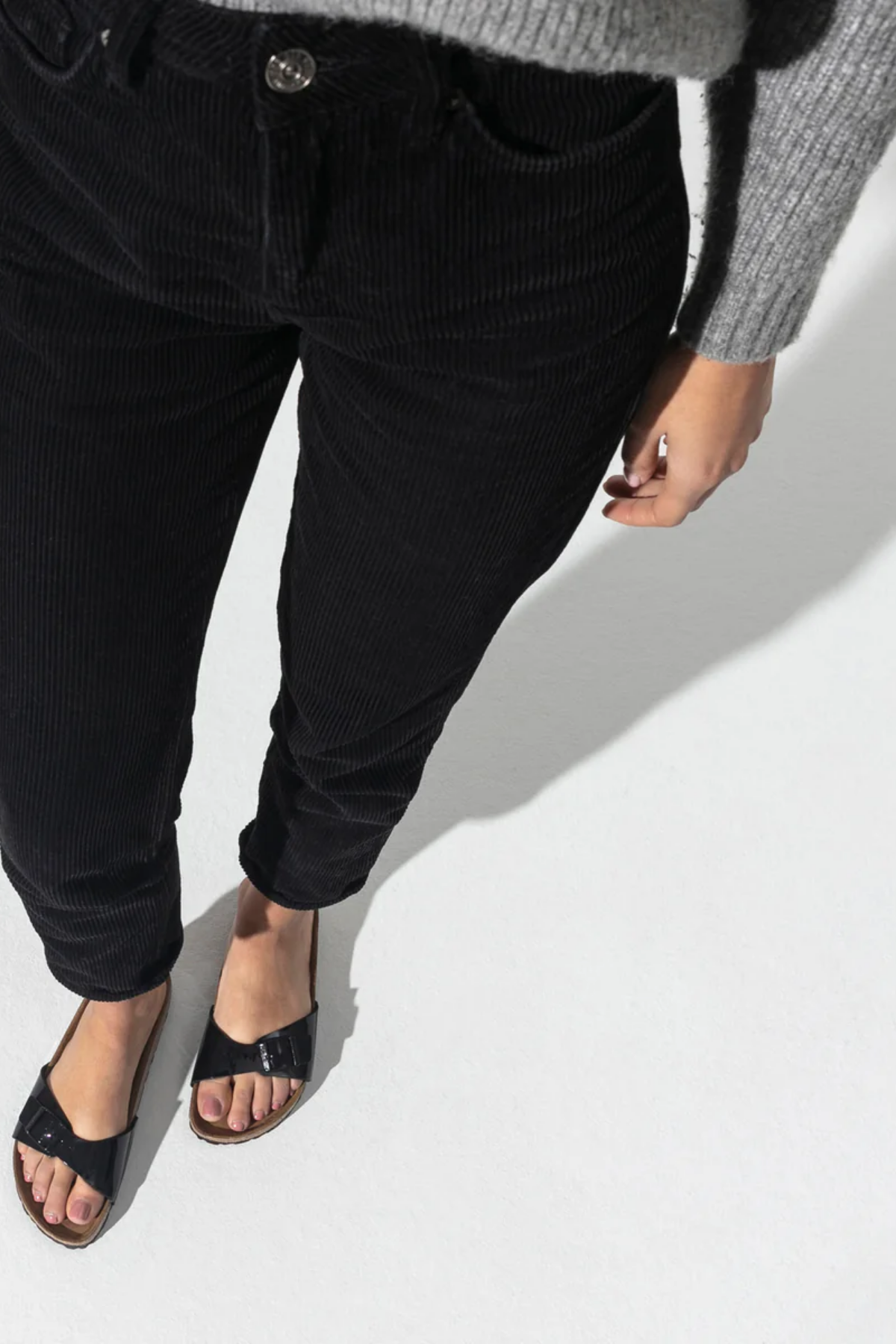 Madrid Patent Black Birko-flor Étroit