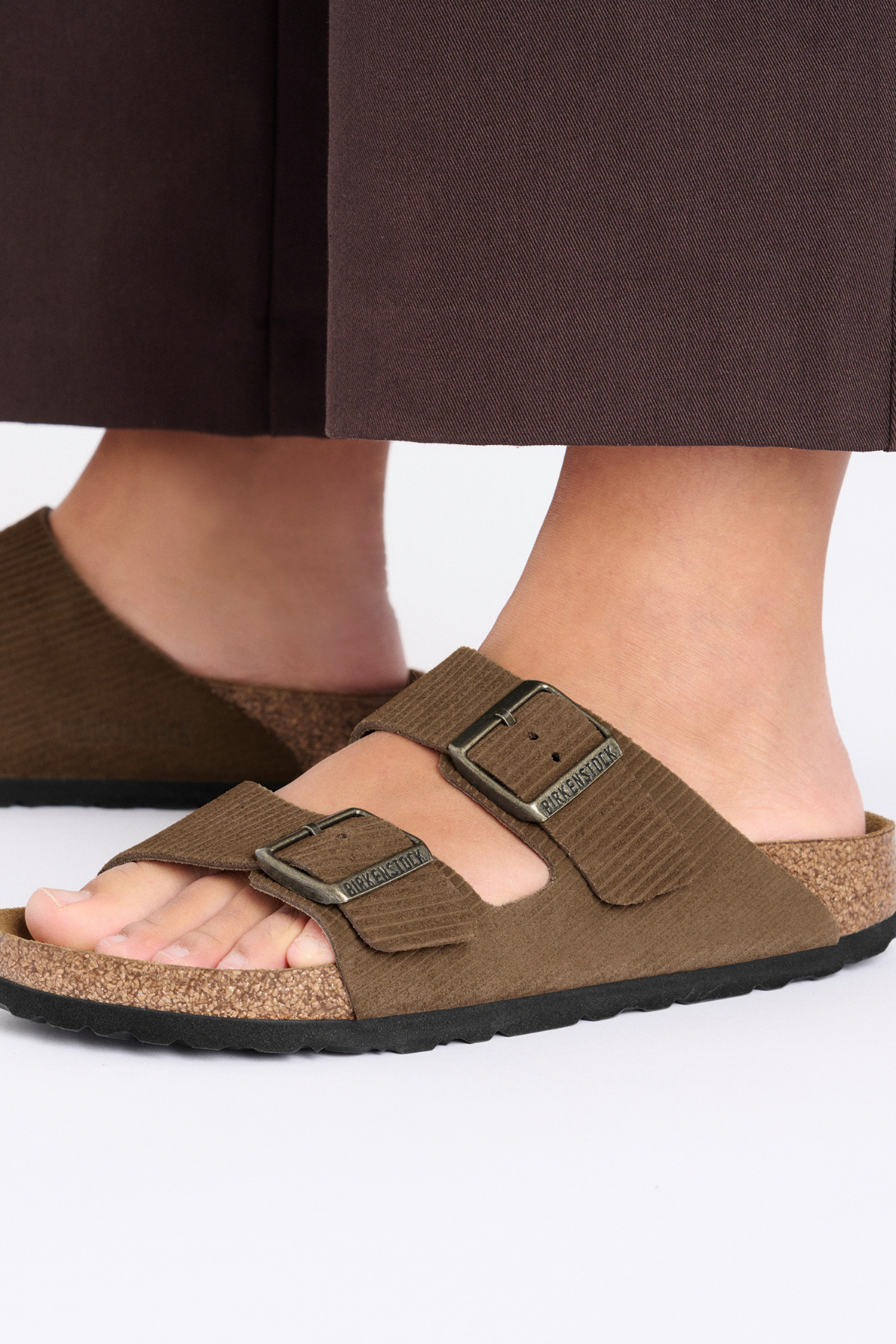 Arizona Corduroy Dark Tea cuir velours estampé Regular