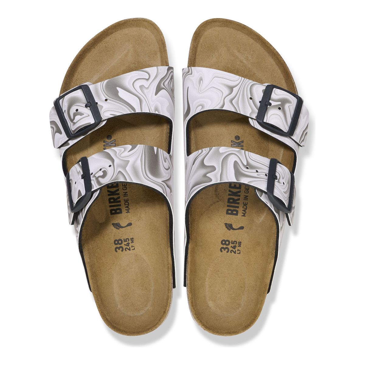 Arizona Birko-Flor Sandal Marble Black