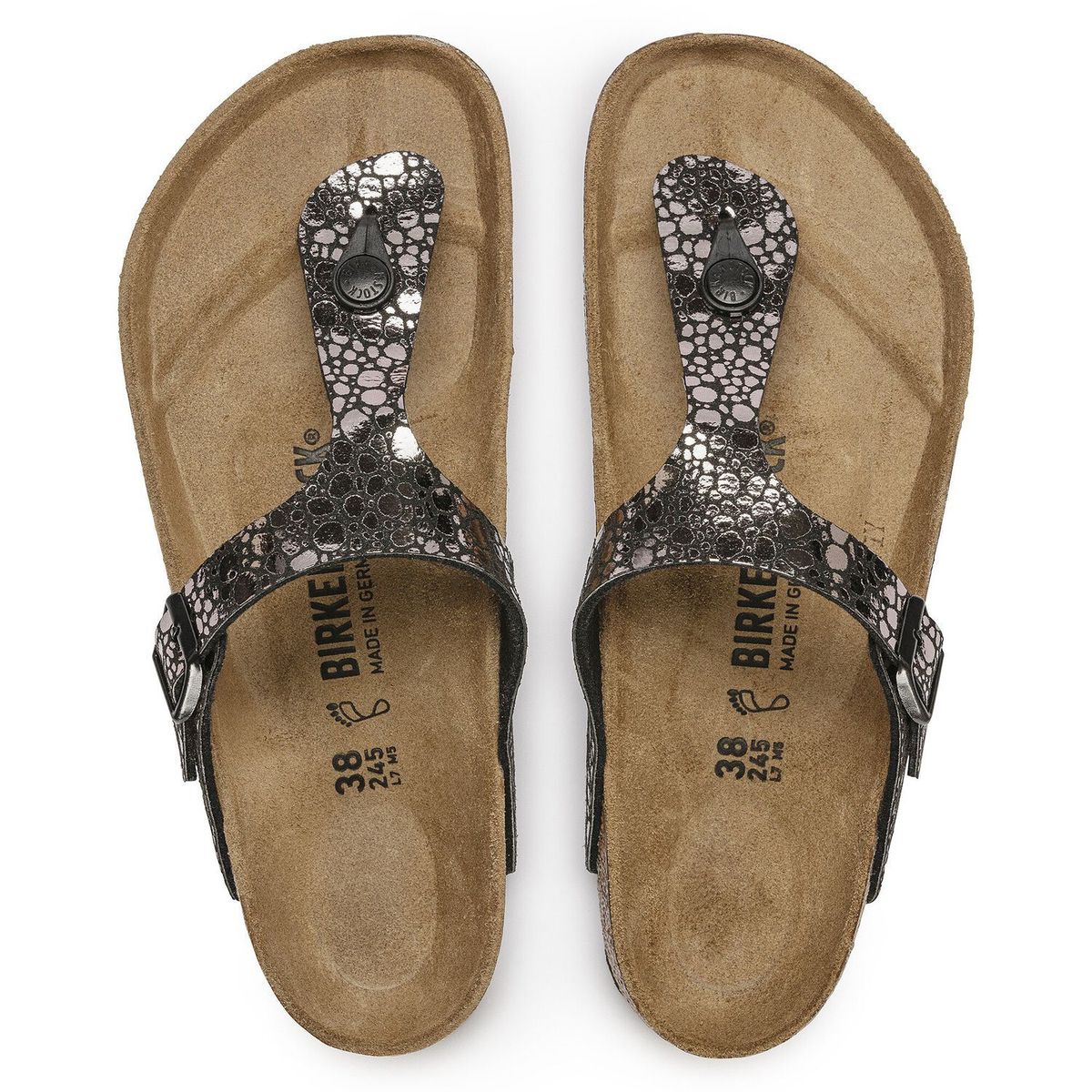 Birken®Stock Gizeh Birko-Flor in Metallic Black