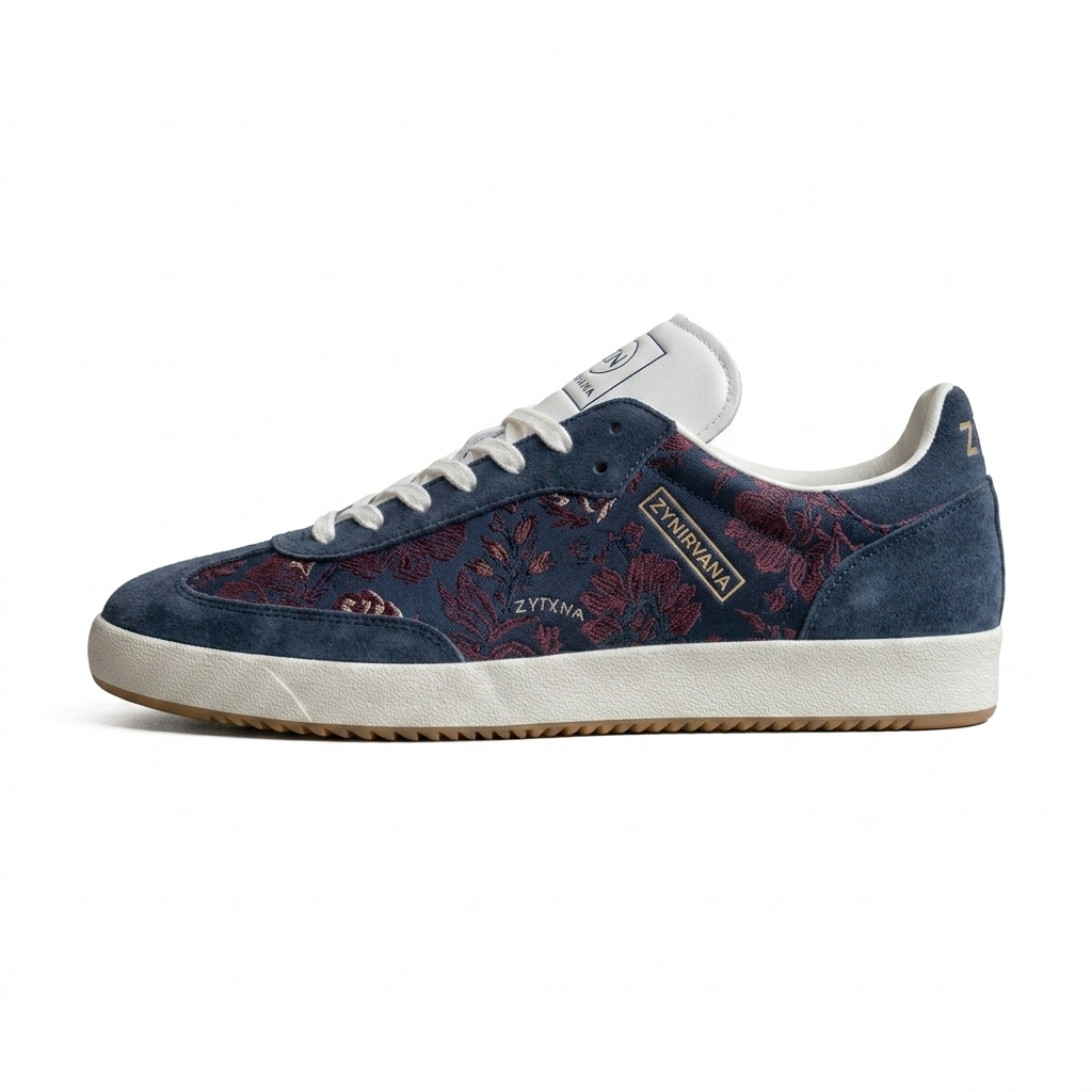 ZYNIRVANA® Baskets streetwear d'inspiration vintage chic fleuries
