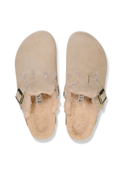 Boston Shearling Suede Clogs