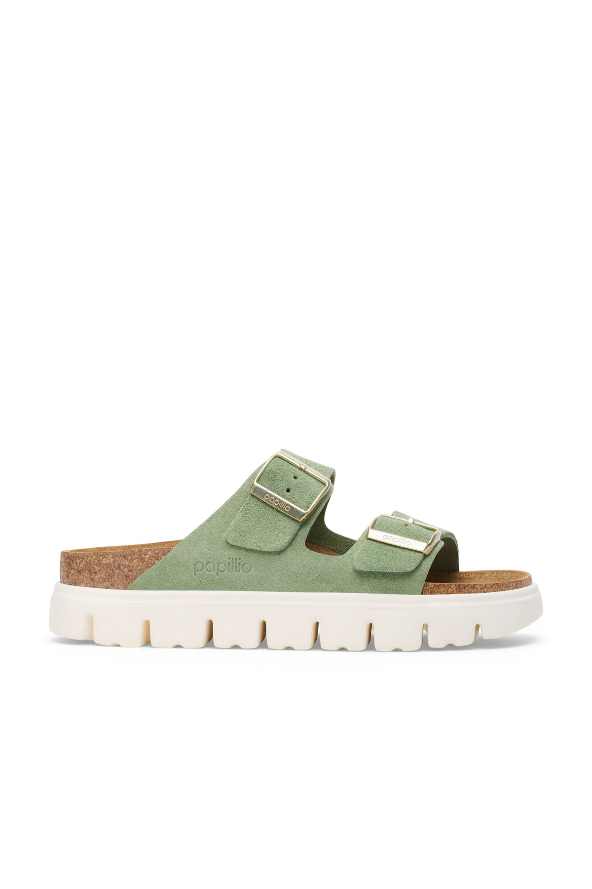 Birken®Stock Arizona Chunky vert thé daim étroit
