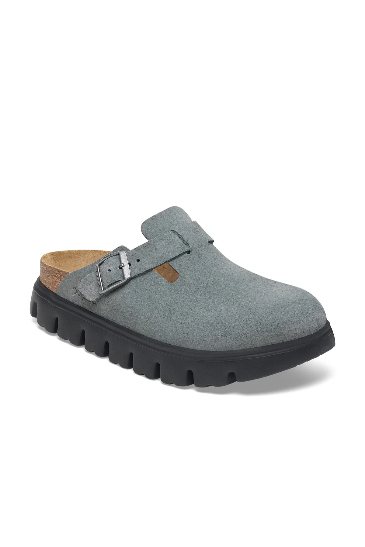Boston Chunky Basalt Grey Suede Leather Narrow