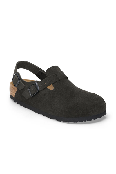Tokio Black Suede Leather Narrow