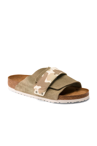 Kyoto Gris Taupe/camo Daim Amande/birko-flor Cuir Regular
