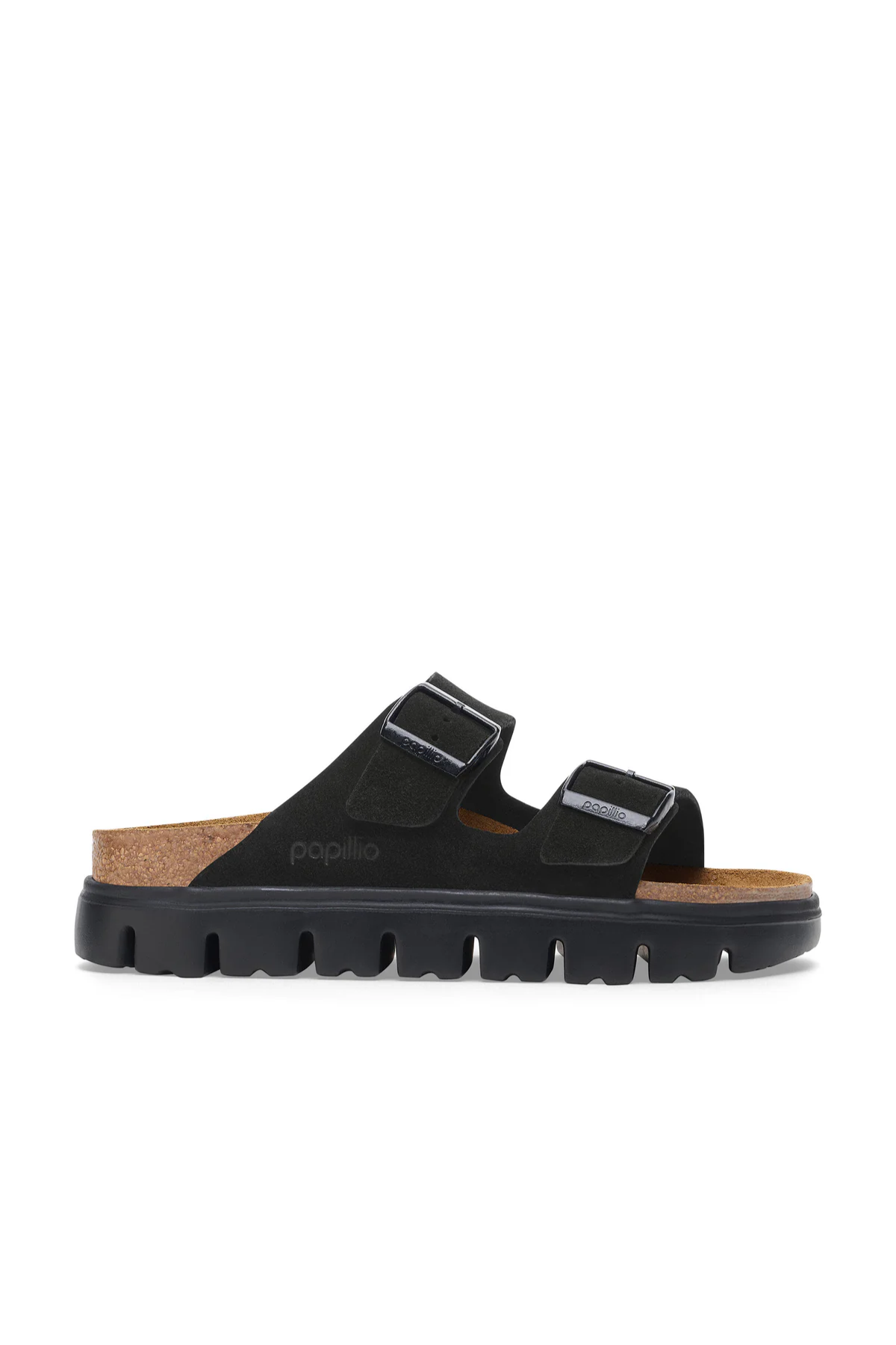 Birken®Stock Arizona Chunky Suède Cuir Noir Étroit
