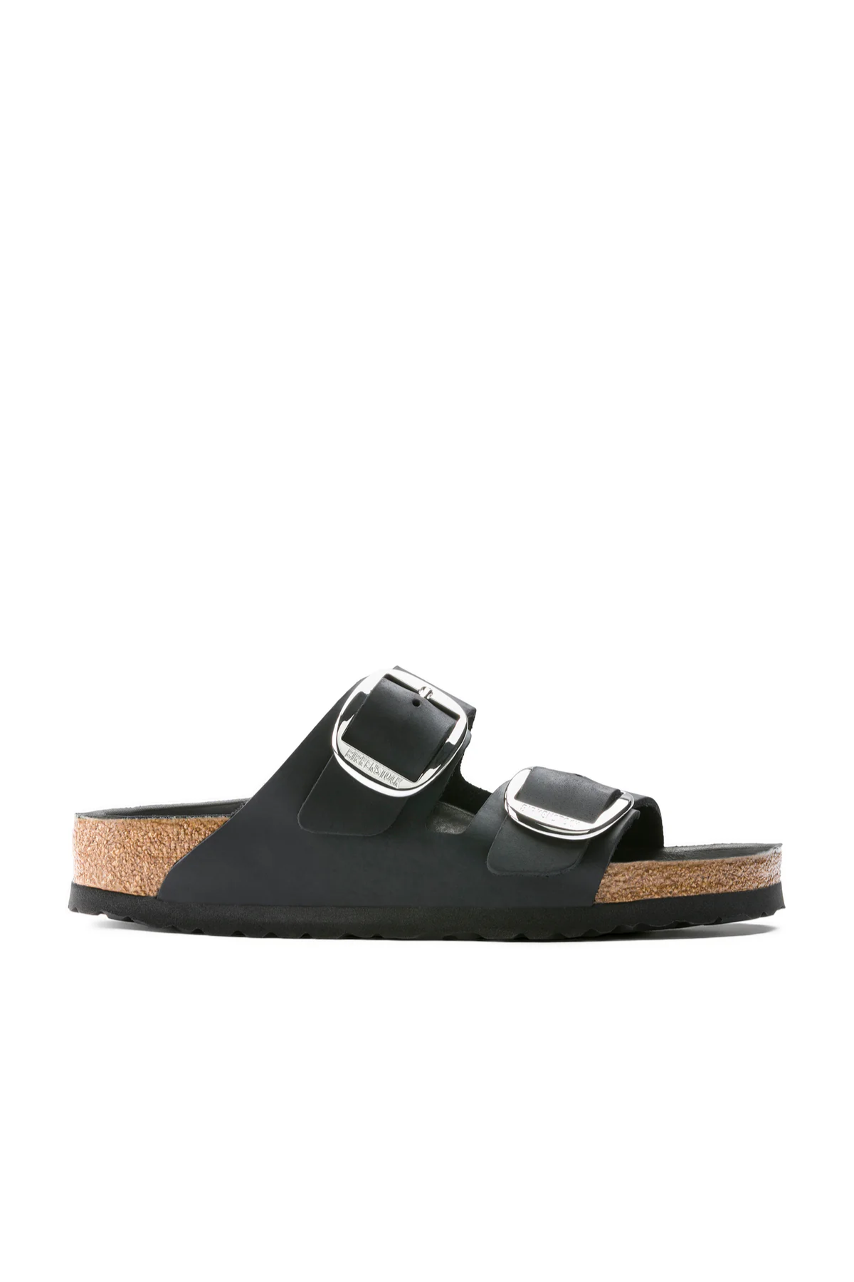 Arizona Big Buckle Cuir Huilé Noir Étroit