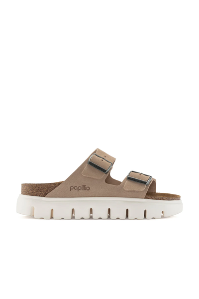 Birken®Stock Arizona Chunky Warm Sand Suede Leather Narrow