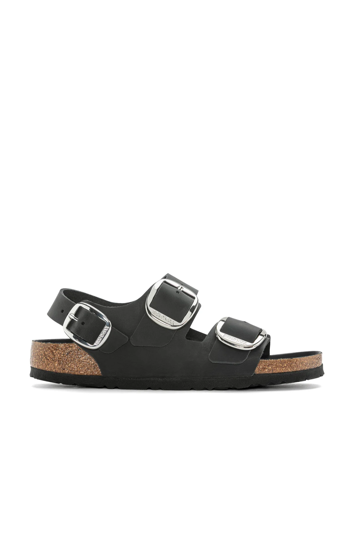 Milano Big Buckle Black Oiled Leather Regular