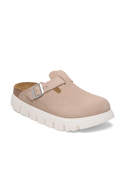 Boston Chunky Light Rose Suede Leather Narrow