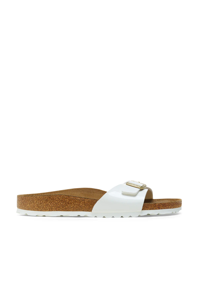 Madrid Patent White Birko-flor Étroit