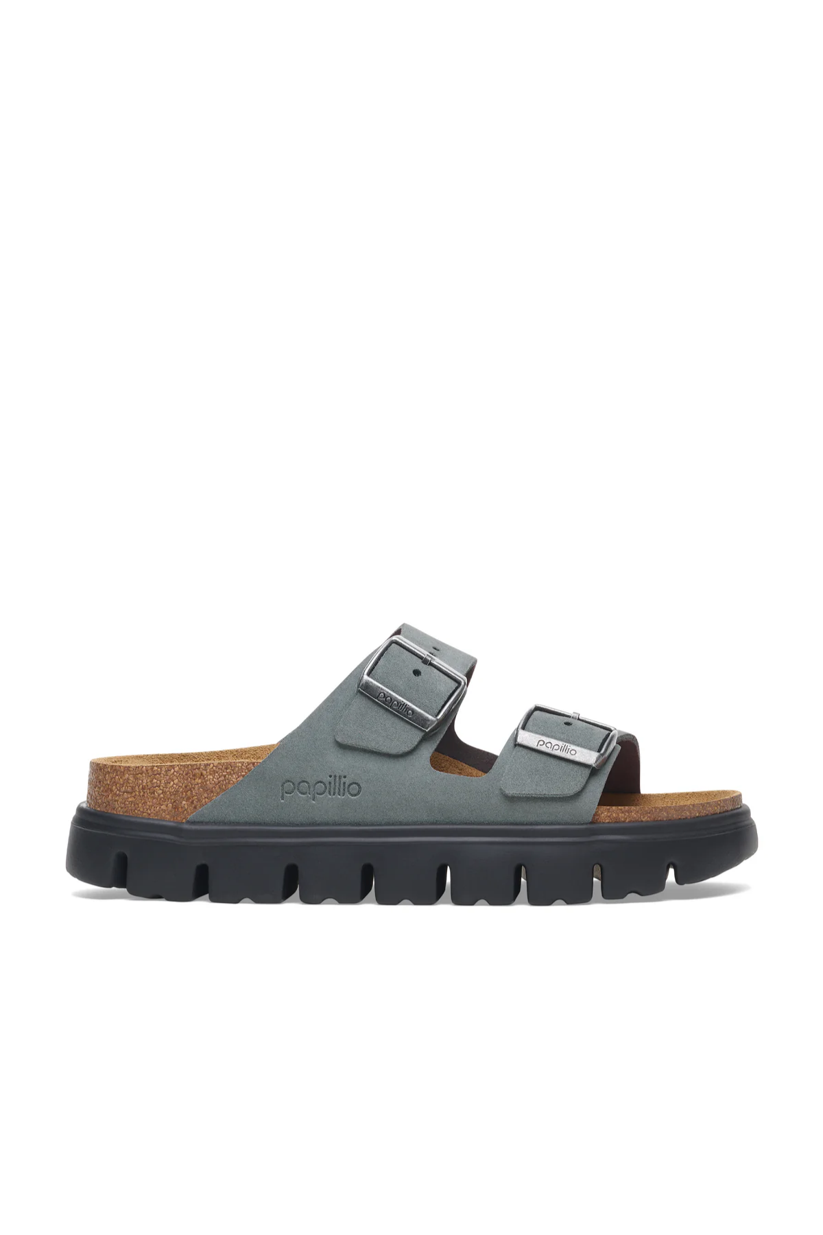 Birken®Stock Arizona Chunky Basalt Grey Suede Leather Narrow