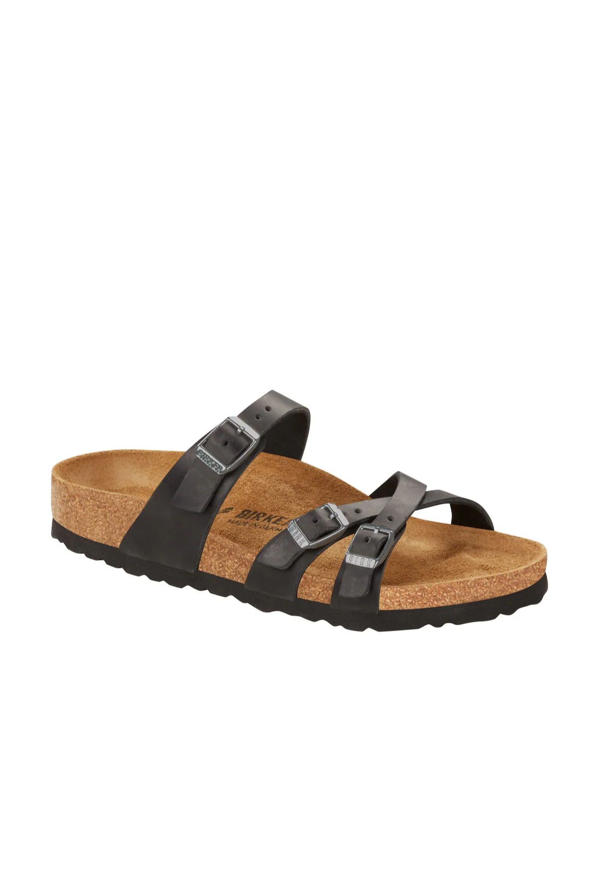 Franca cuir huilé noir étroit