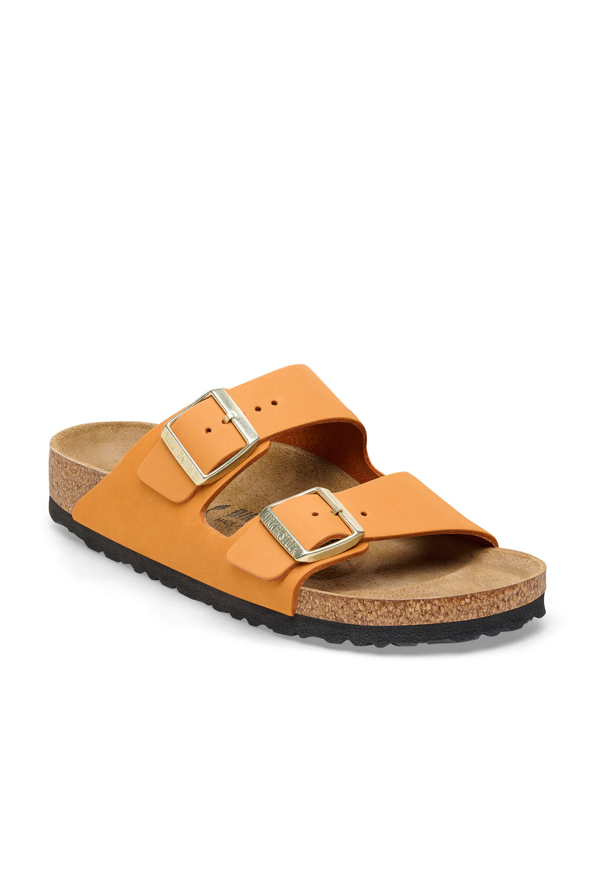 Arizona Cuir Nubuck Orange Brûlé Étroit