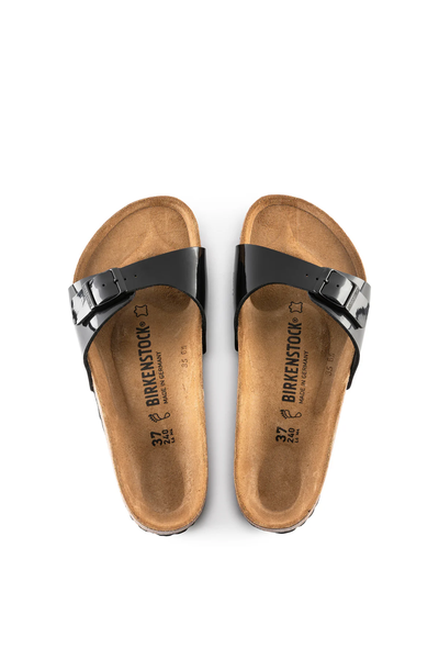 Madrid Patent Black Birko-flor Étroite