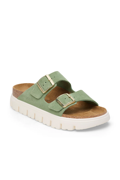 Birken®Stock Arizona Chunky vert thé daim étroit