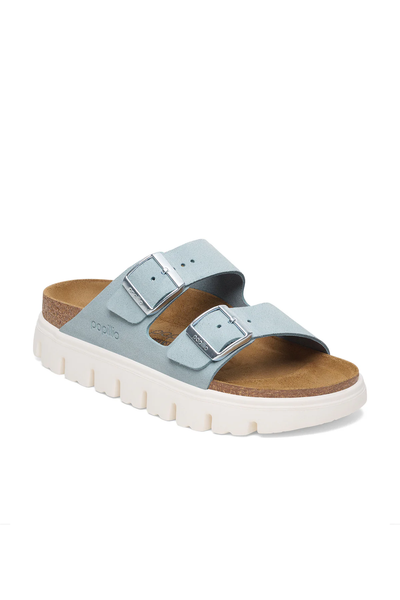 Birken®Stock Arizona Chunky Baby Blue Suede Leather Narrow