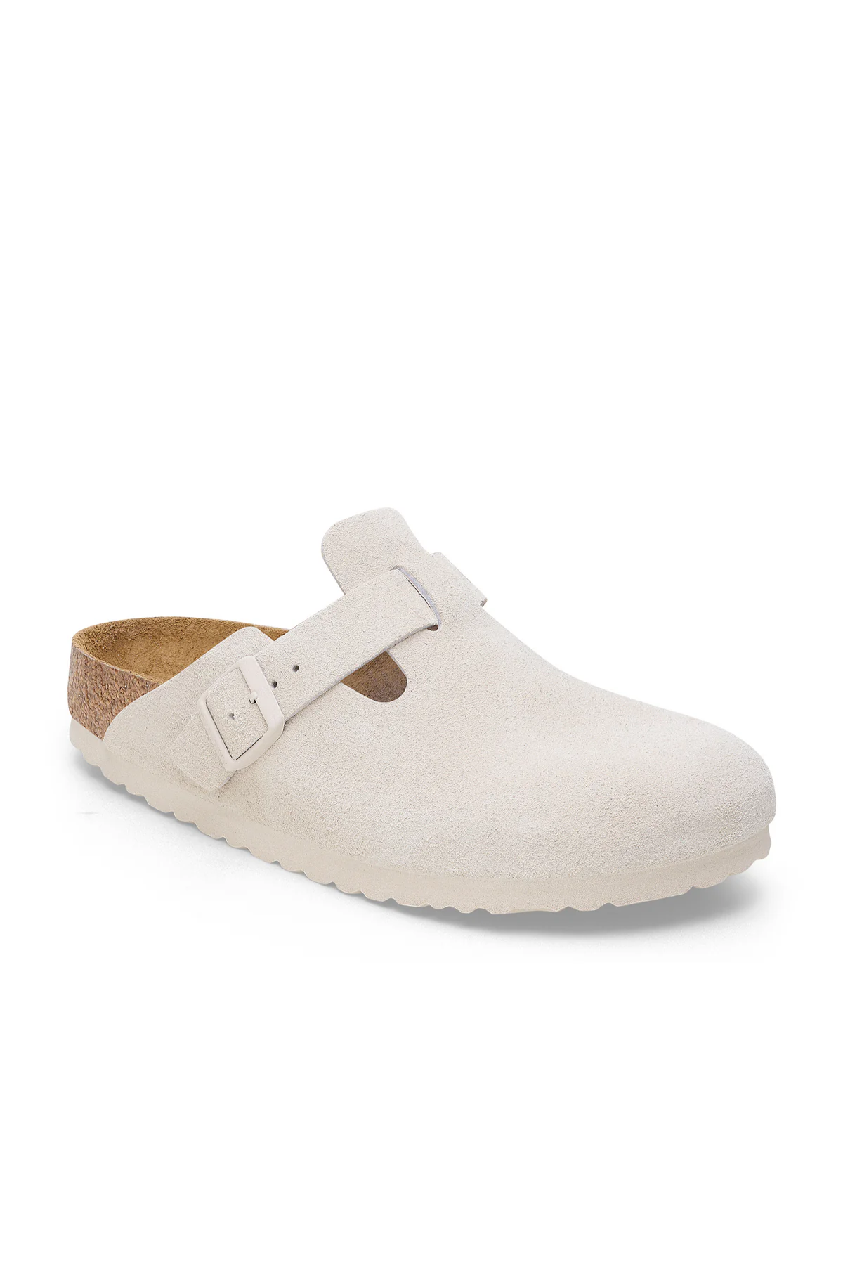 Boston Sfb Antique White Suede Leather Narrow