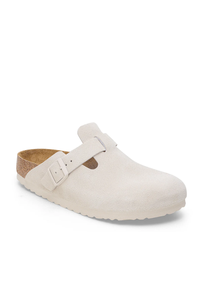 Boston Sfb Antique White Suede Leather Narrow