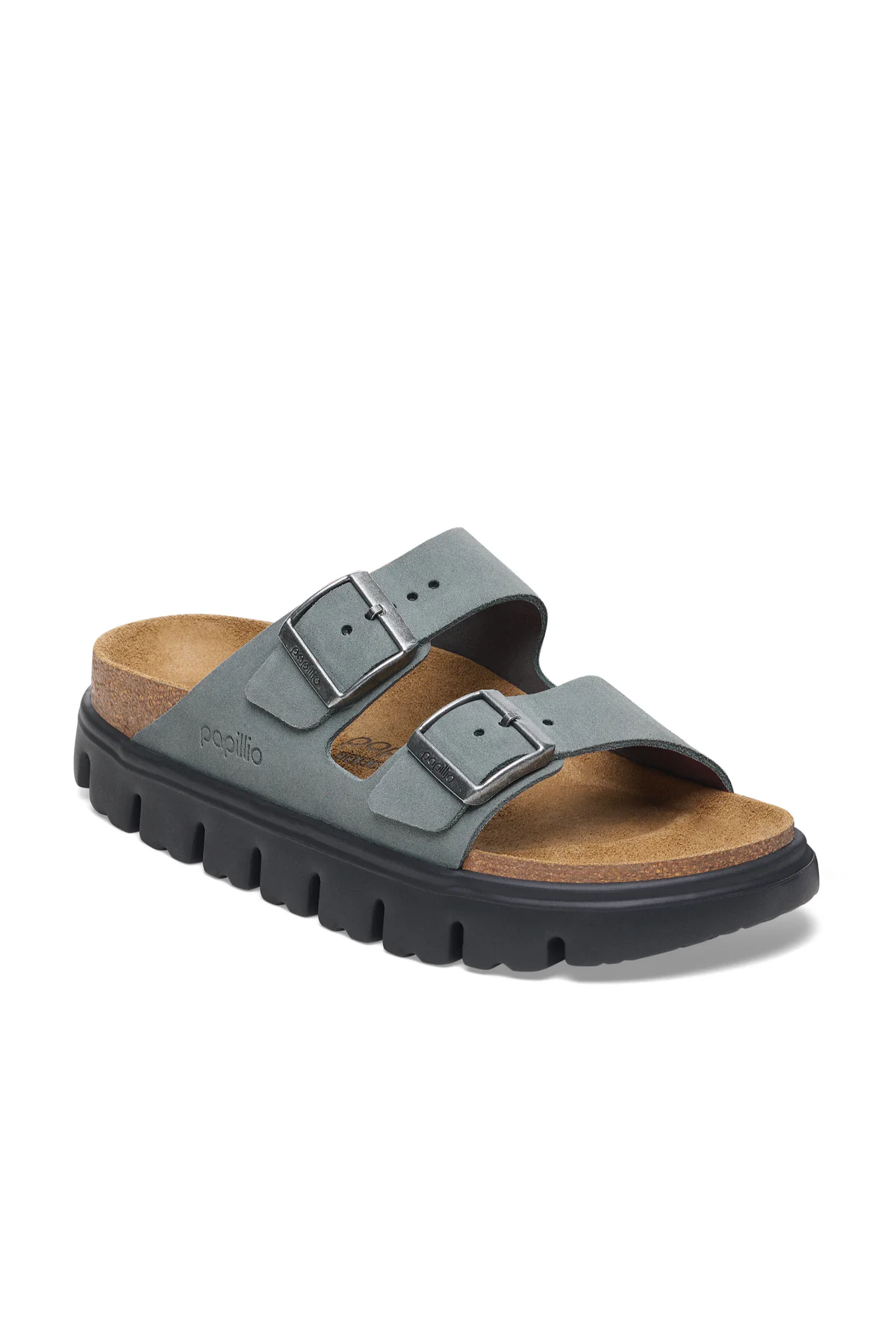 Birken®Stock Arizona Chunky Basalt Grey Suede Leather Narrow