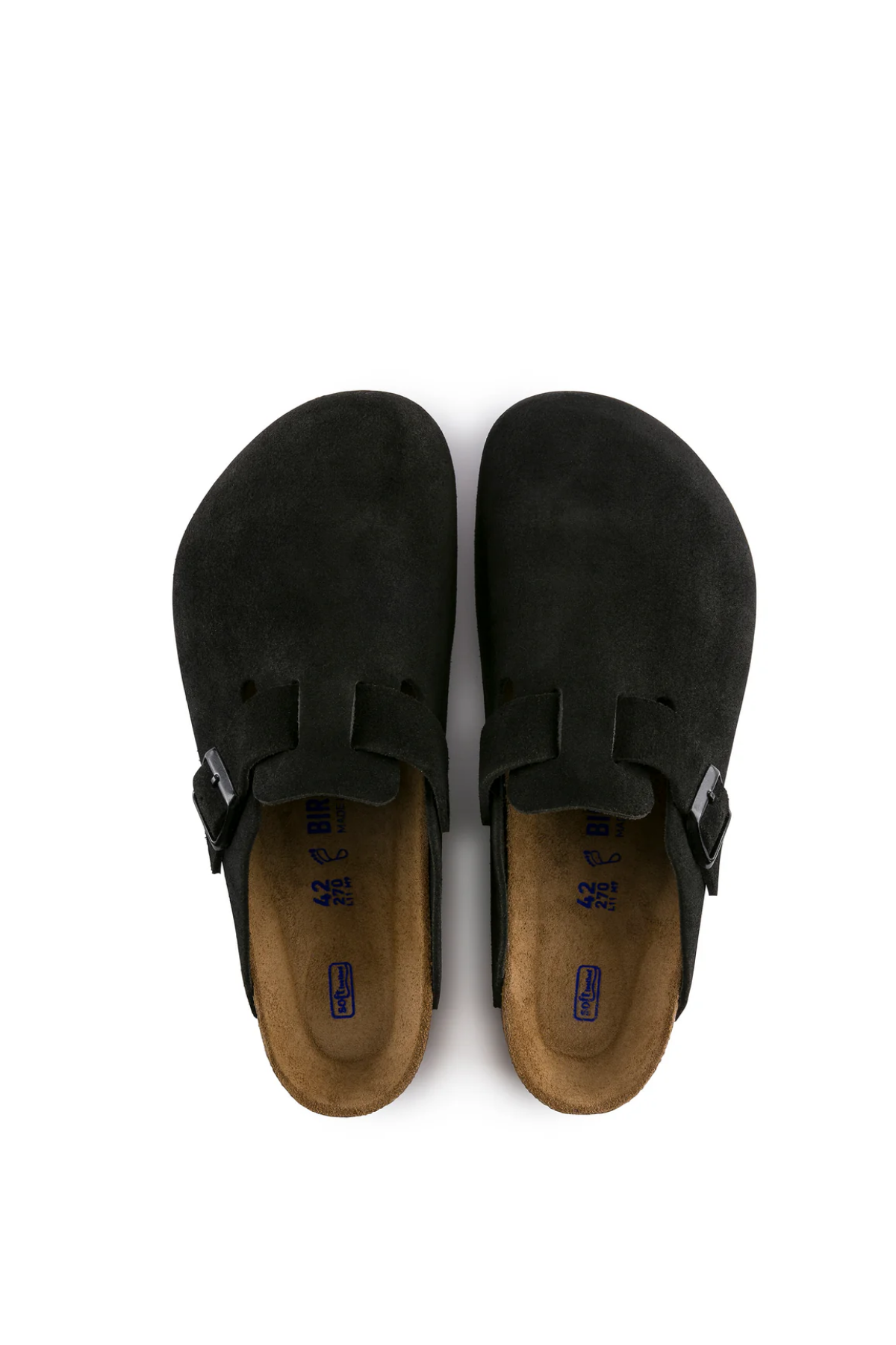 Boston Sfb Black Suede Leather Narrow