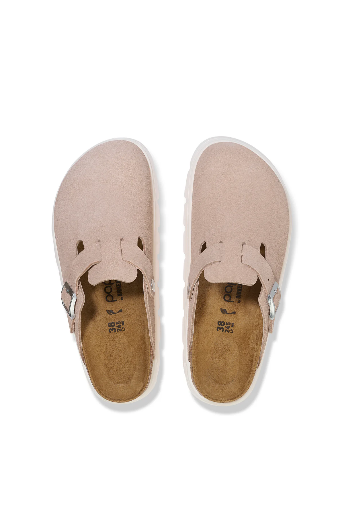 Boston Chunky Light Rose Suede Leather Narrow