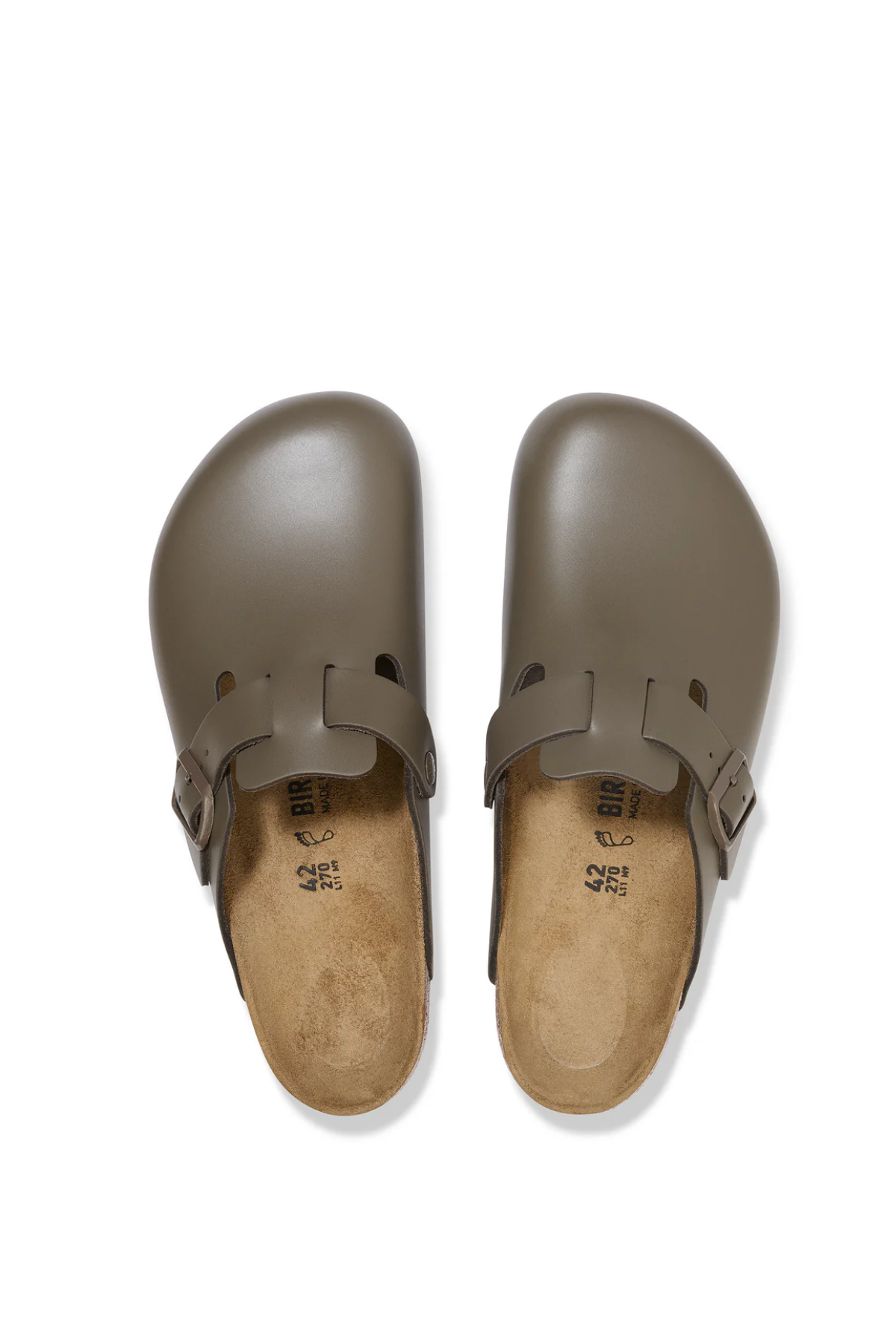 Boston Concrete Grey Smooth Leather Narrow