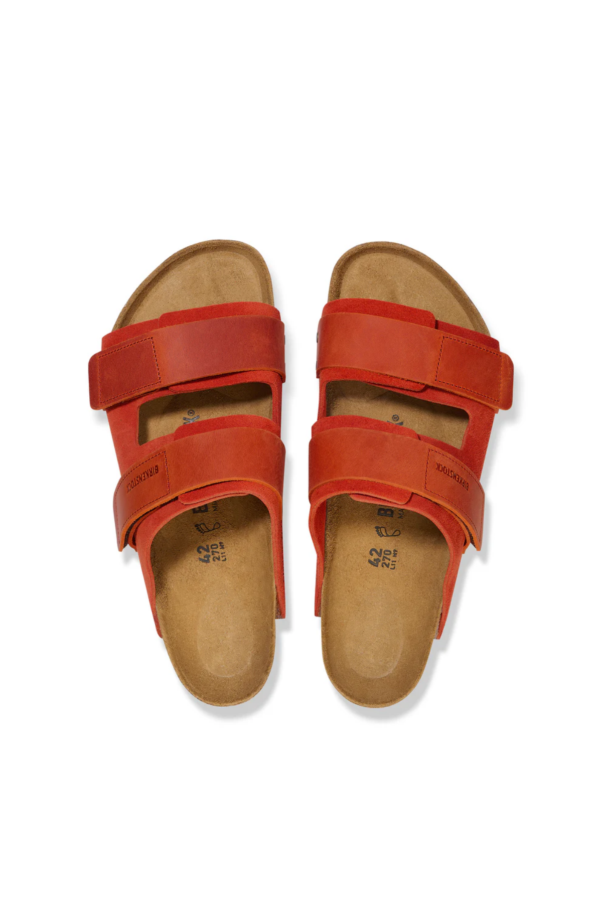 Uji Daim/nubuck marron rouille, coupe droite