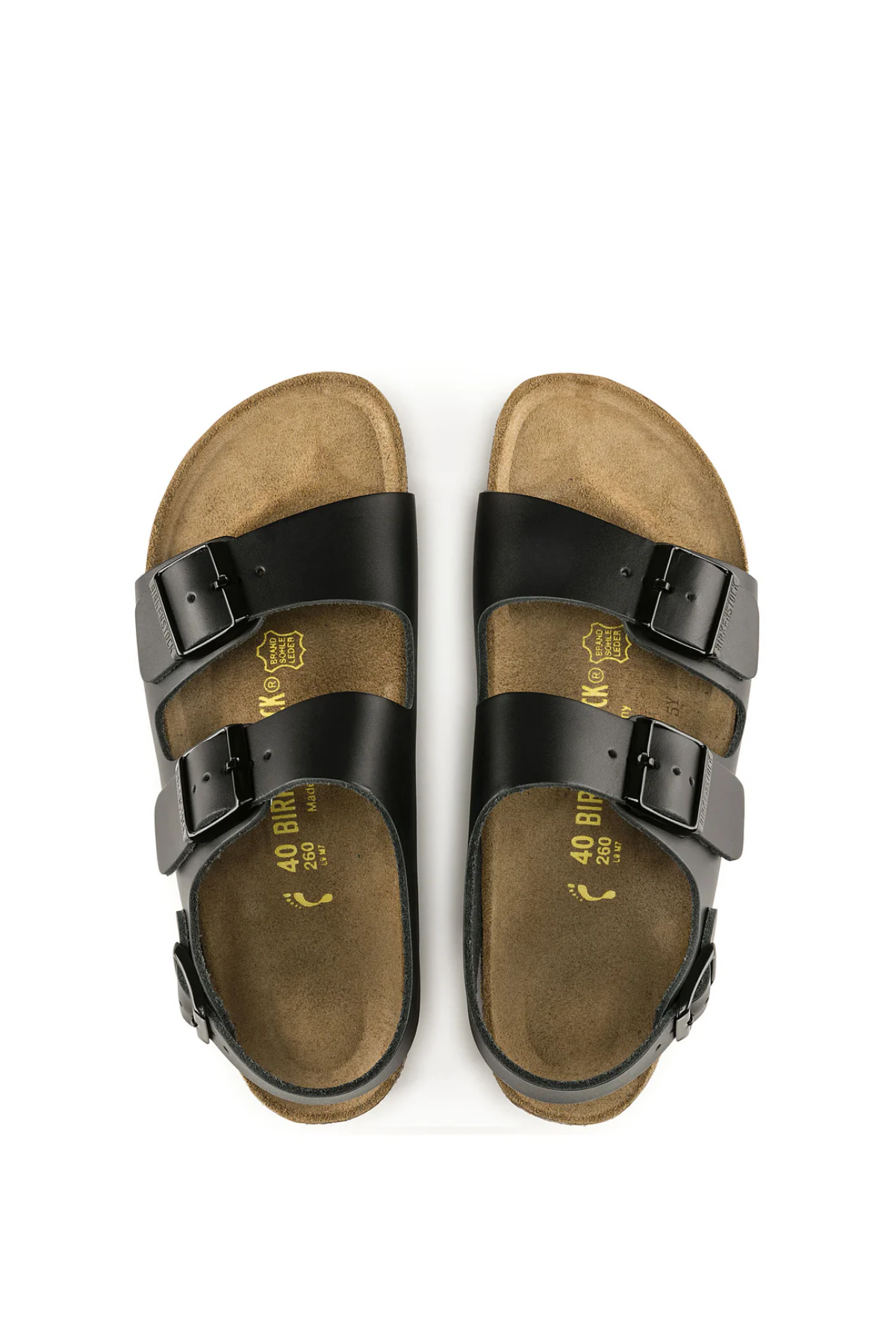 Birken®Stock Milano Black Smooth Leather Narrow