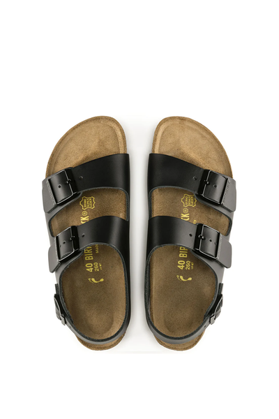Birken®Stock Milano Black Smooth Leather Narrow