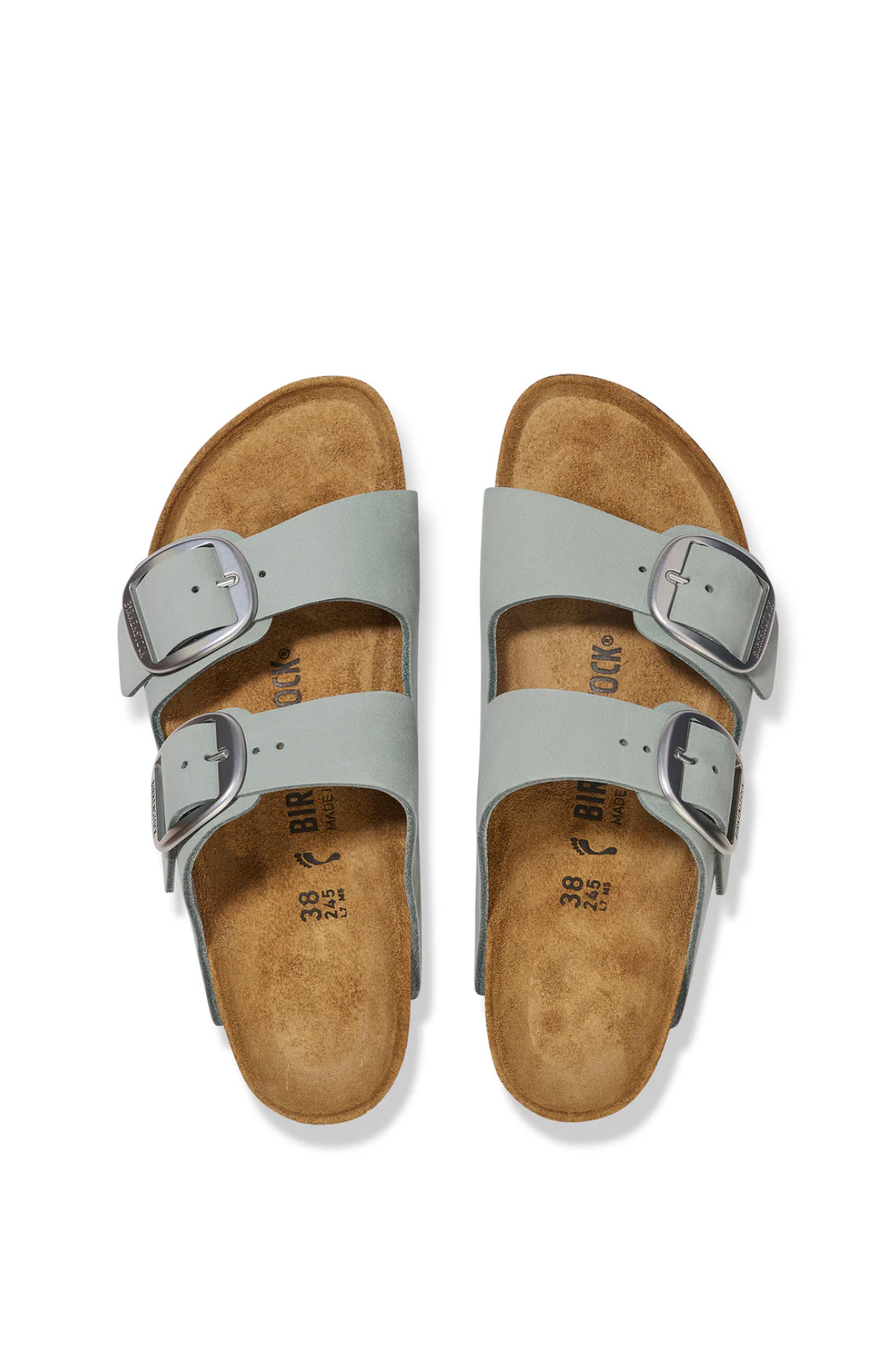 Arizona Big Buckle Cuir Nubuck Sauge Pure Étroit