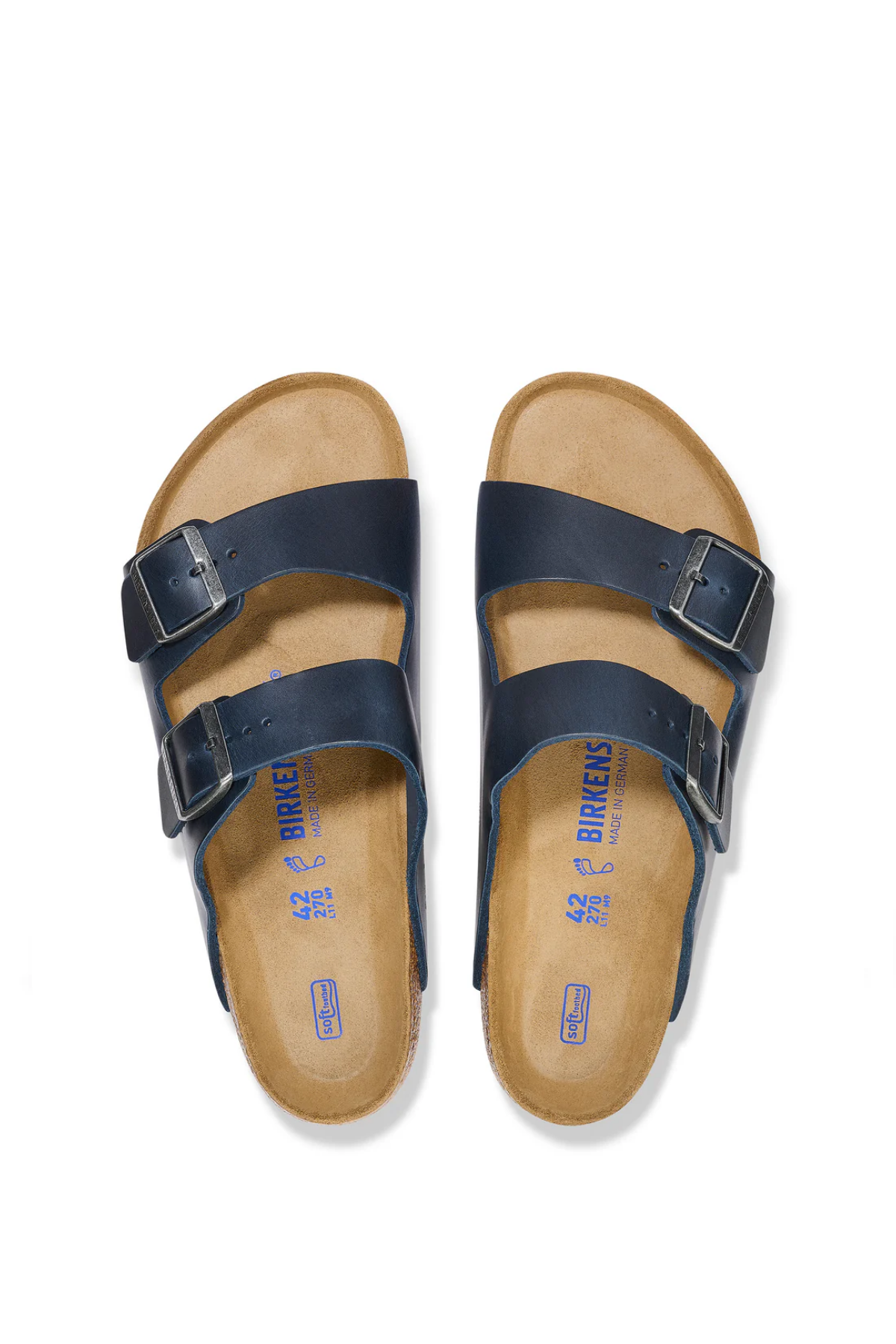 Arizona Sfb Cuir Huilé Bleu Étroit