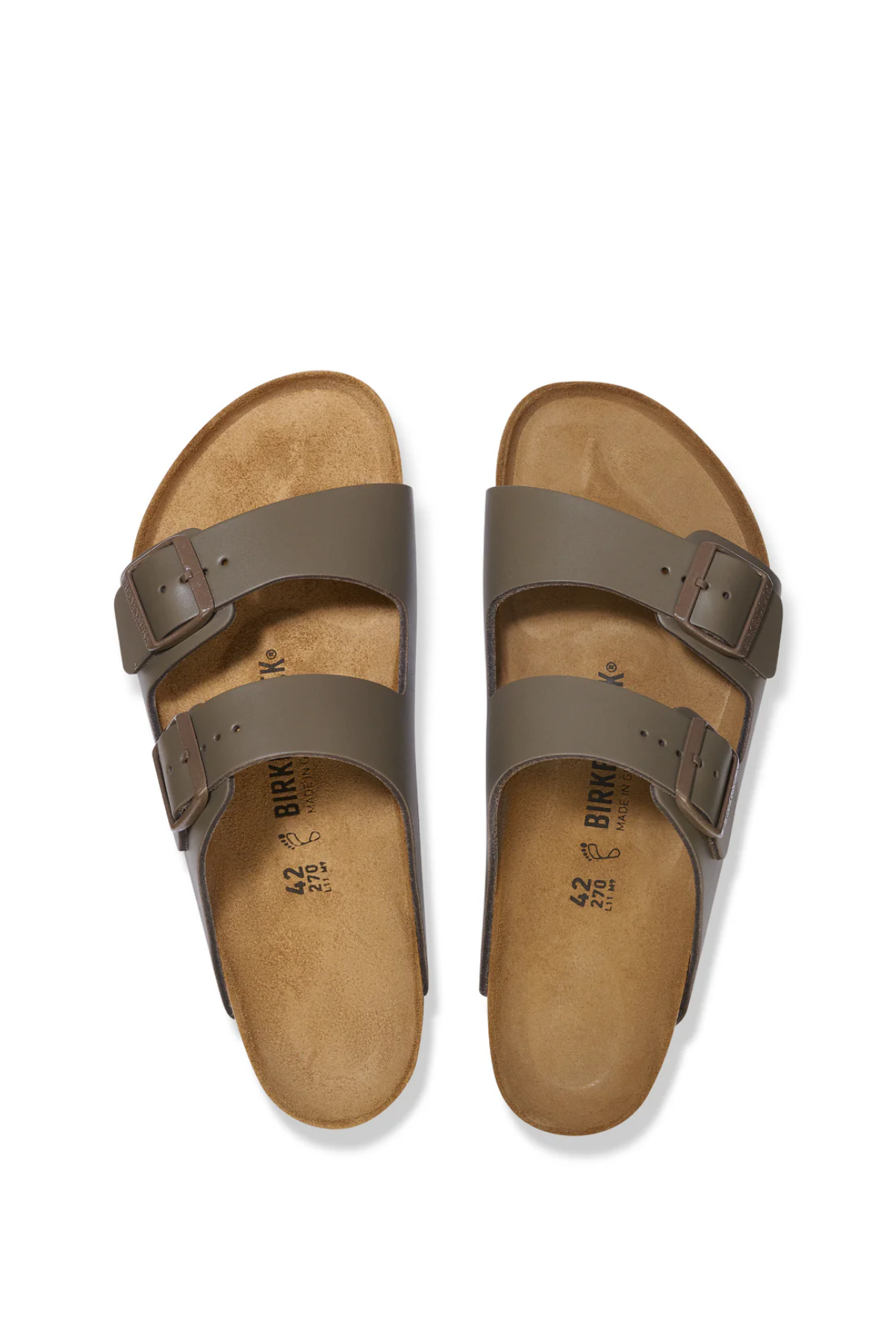Arizona Concrete Grey Smooth Leather étroit