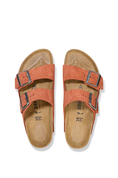Arizona Burnt Orange Embossed Suede Leather Regular