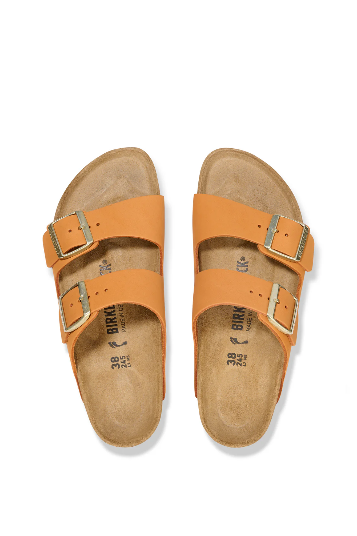Arizona Cuir Nubuck Orange Brûlé Étroit