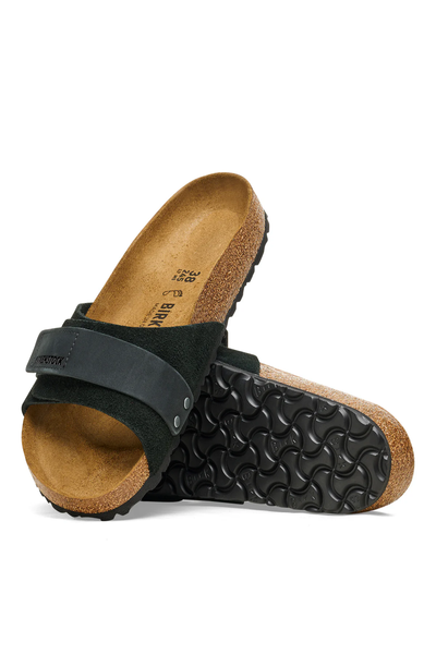 Oita cuir suède/nubuck noir étroit
