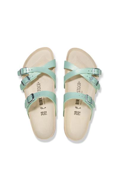 Franca Shiny Embossed Surf Green Embossed Birko-flor Narrow